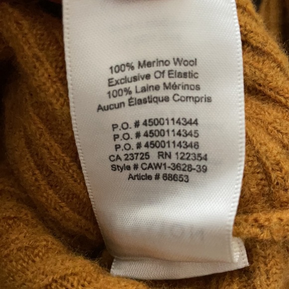 Babaton Aritzia marino wool ribbed scooped neck orange sweater size small - Picture 5 of 9